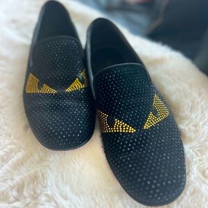 FENDI Monster Crystal Smoking Slipper Size 9.5